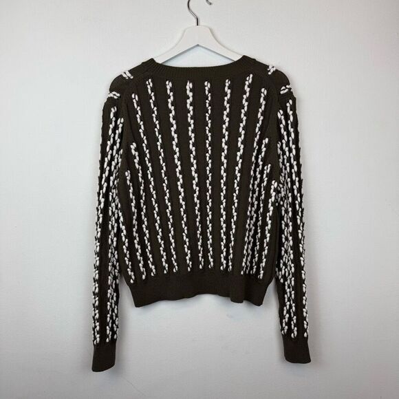 Jason Wu Collective Green Knit Weave Sweater - Picture 6 of 9